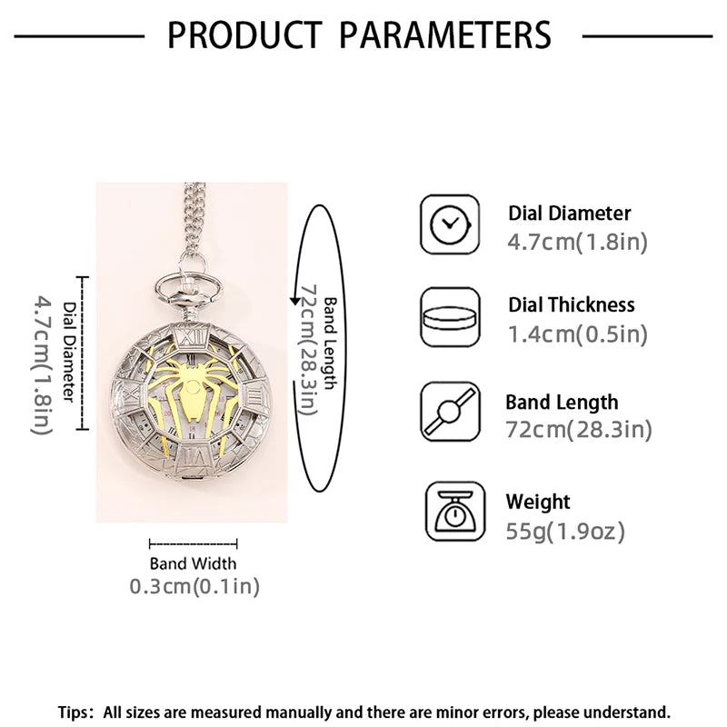 Lunven Pocket Watch Necklace — Timeless Spider Skeleton That Turns Heads