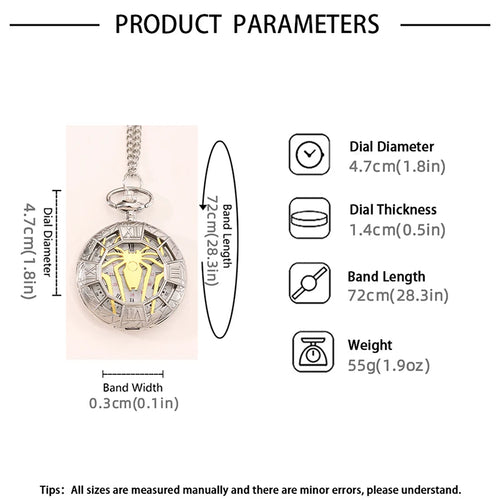 Lunven Pocket Watch Necklace — Timeless Spider Skeleton That Turns Heads