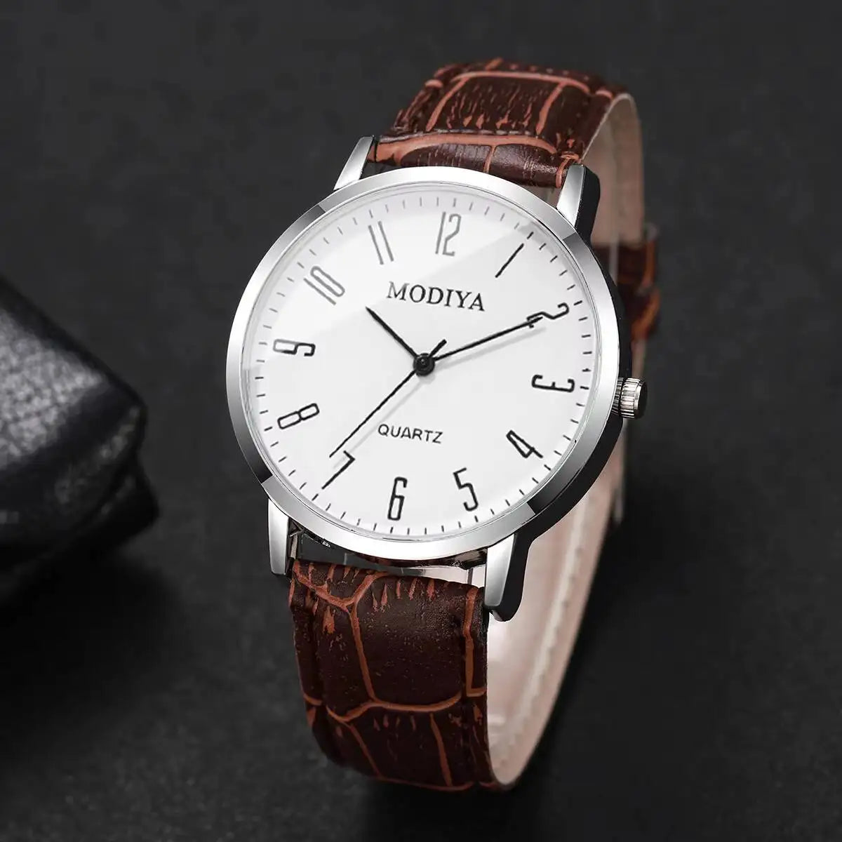 Lunven Business Watch Set — 3-Piece Leather Strap Collection for the Modern Gentleman