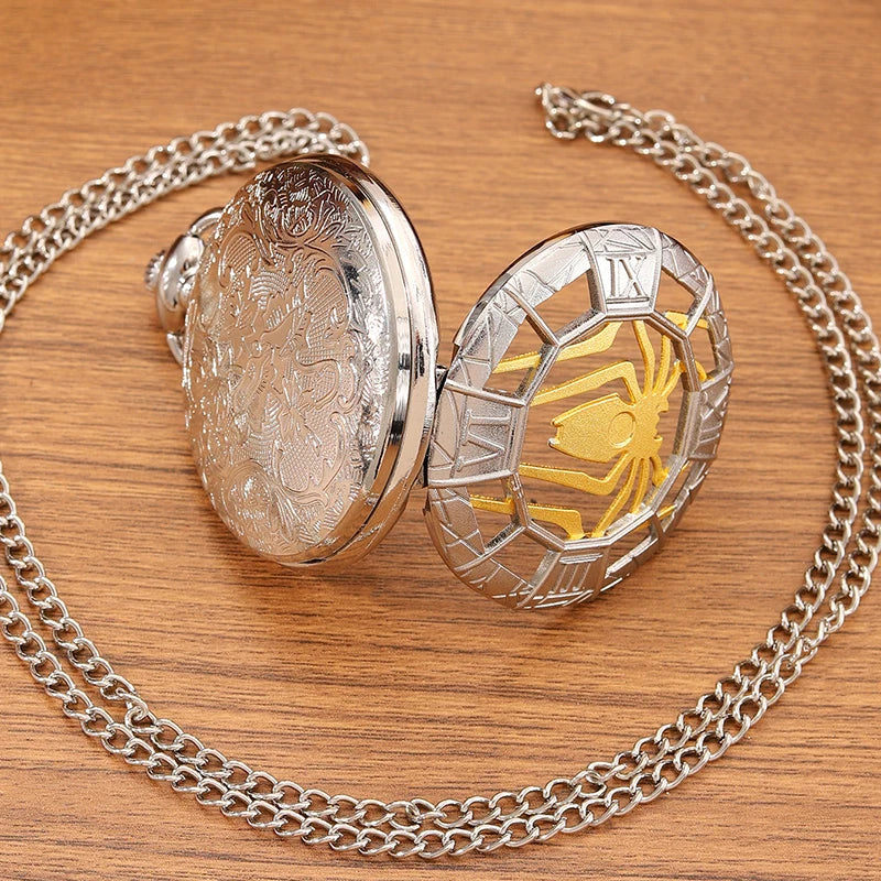 Lunven Pocket Watch Necklace — Timeless Spider Skeleton That Turns Heads
