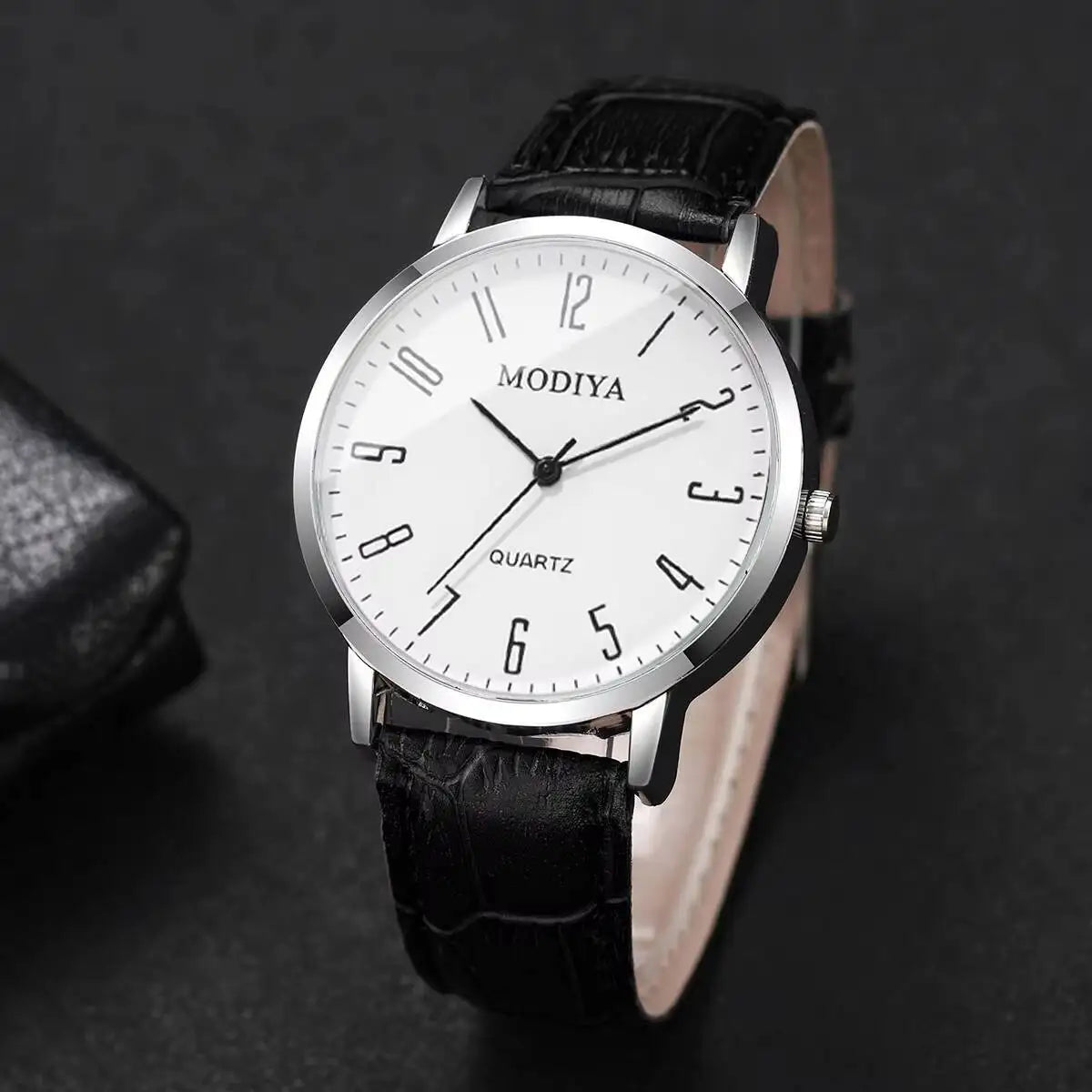 Lunven Business Watch Set — 3-Piece Leather Strap Collection for the Modern Gentleman