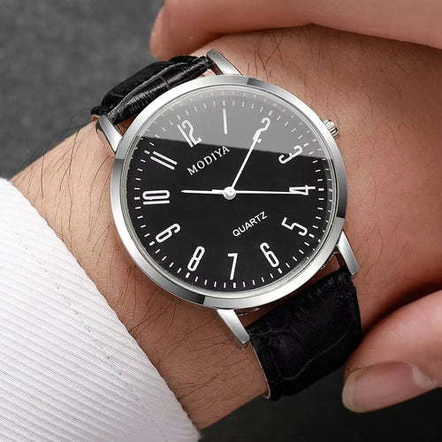 Lunven Business Watch Set — 3-Piece Leather Strap Collection for the Modern Gentleman